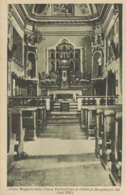 Altare Maggiore della Chiesa Parrocchiale di Ornica