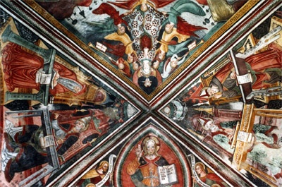 Affreschi di Angelo Baschenis della sagrestia di Ornica